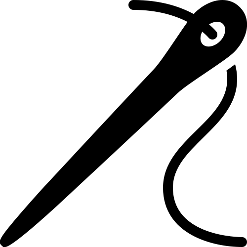 Icono de aguja e hilo, símbolo de la artesanía y la costura en Espacio Menta, Toledo